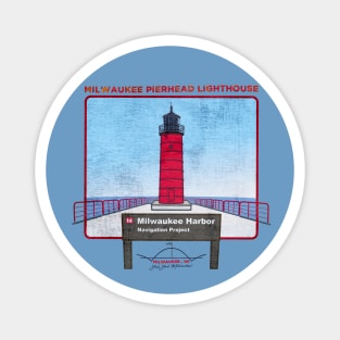 Milwaukee Pierhead Lighthouse • Yah Yah Milwaukee, WI! Magnet